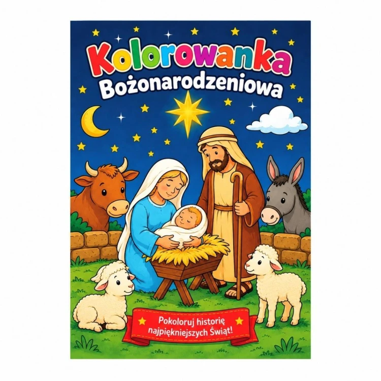 Kolorowanka Bożonarodzeniowa. Pokoloruj historię..