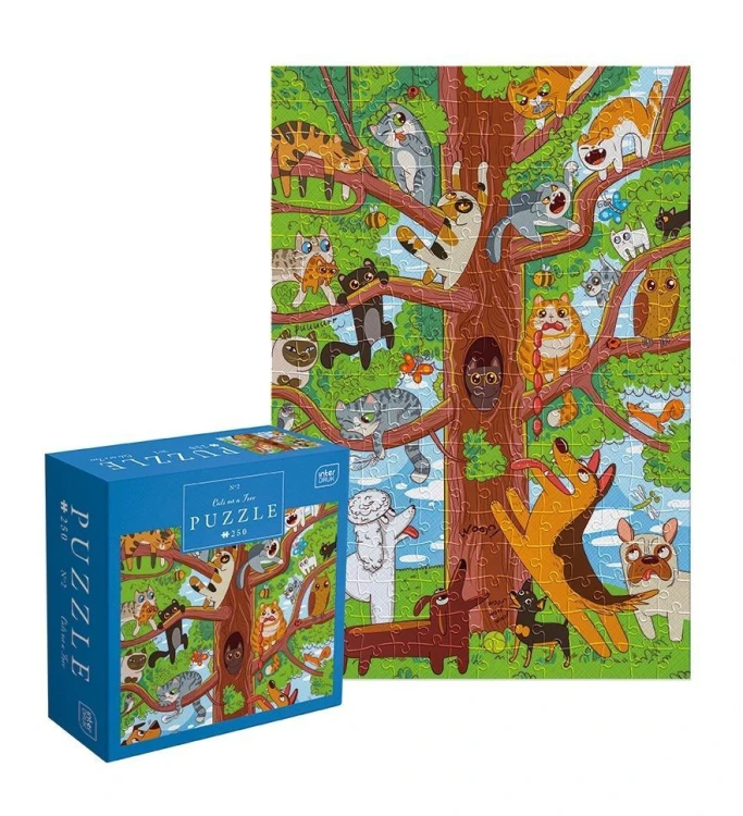 Puzzle 250 Kids Fun Cats on a Tree, INTERDRUK