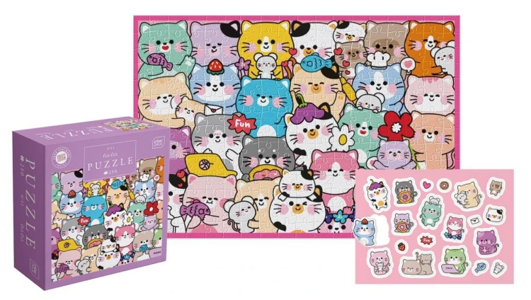 Puzzle 250 Kids Cute Cats, INTERDRUK