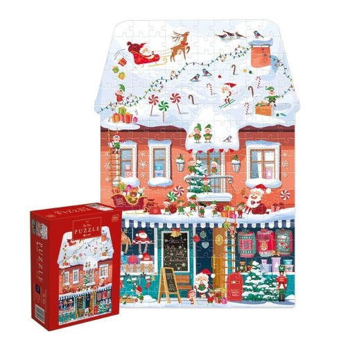 Puzzle 200 Shape Gingerbread House, INTERDRUK
