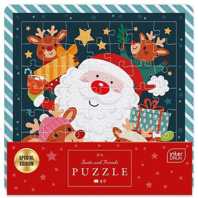 Puzzle w ramce 49 Santa and Friends, INTERDRUK