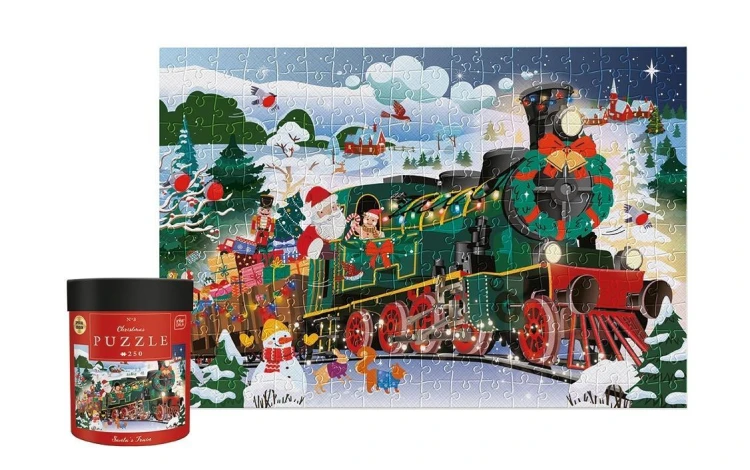 Puzzle 250 Christmas Santa's Train, INTERDRUK