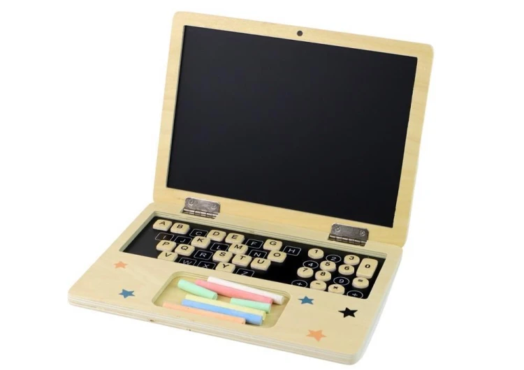 Tablica laptop drewniany do pisania kredą