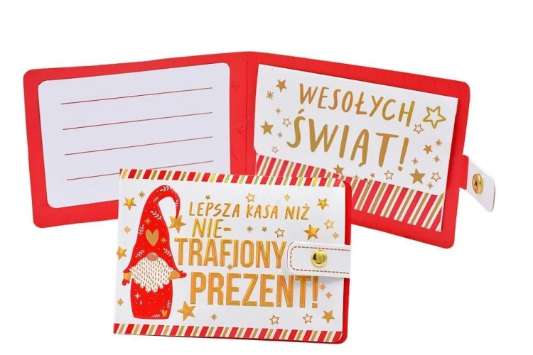 Portfelik Boże Narodzenie Mikołajek