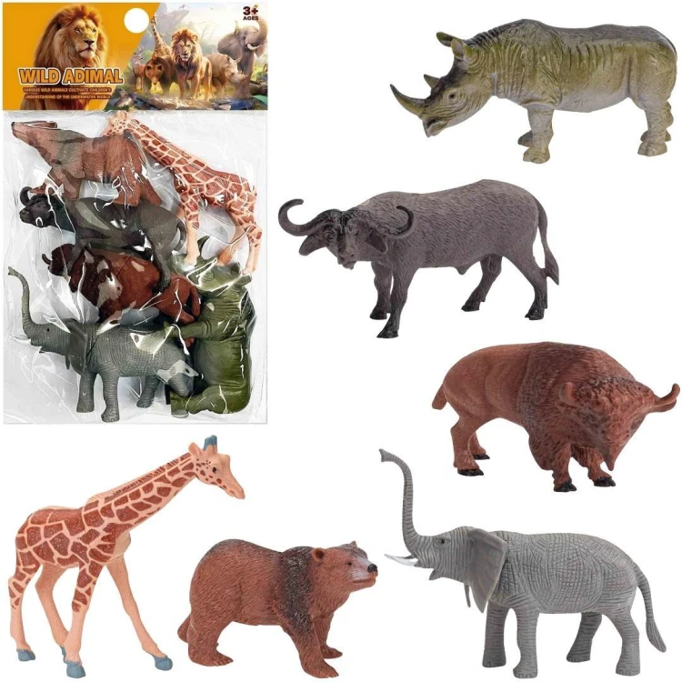 Zwierzęta zoo dzikie 6szt, Trifox