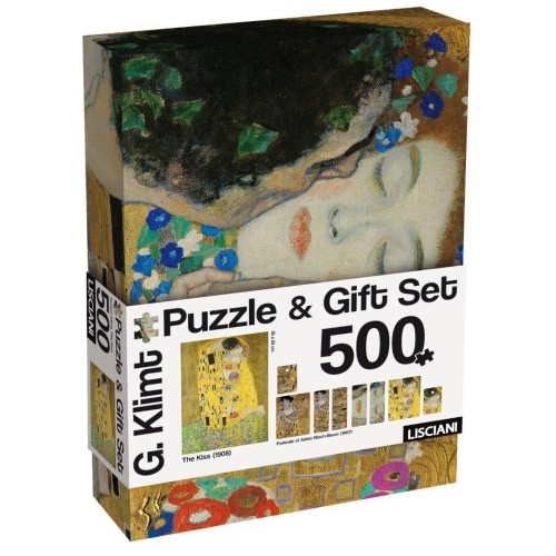 Puzzle 500 Klimt + zestaw podarunkowy, Lisciani