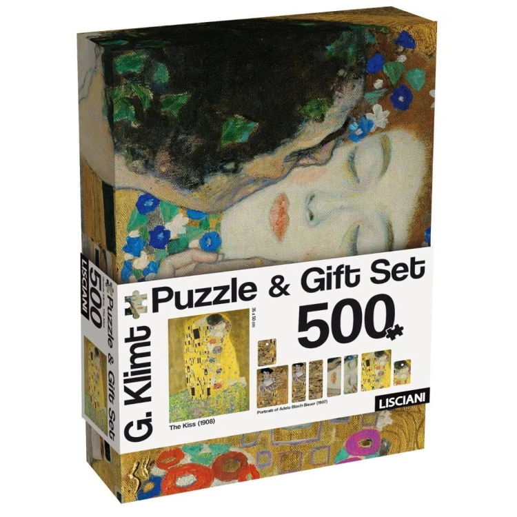 Puzzle 500 Klimt + zestaw podarunkowy, Lisciani
