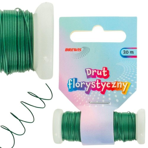 Drut florystyczny zielony 0.3mmx36m, Brewis