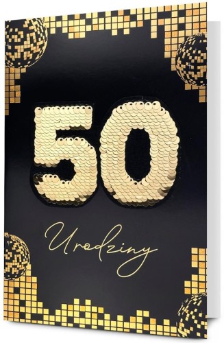 Karnet B6 Urodziny 50