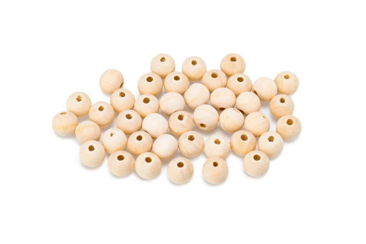 Koraliki drewniane naturalne 10mm, Brewis