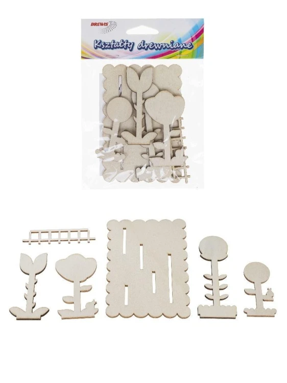 Zestaw drewniany DIY kwiatki, Brewis