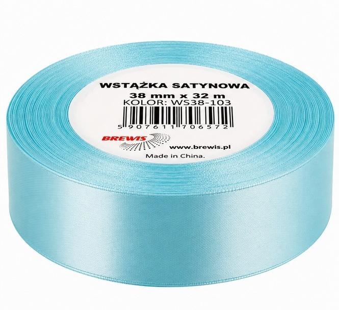 Wstążka satynowa 38mm/32m baby blue