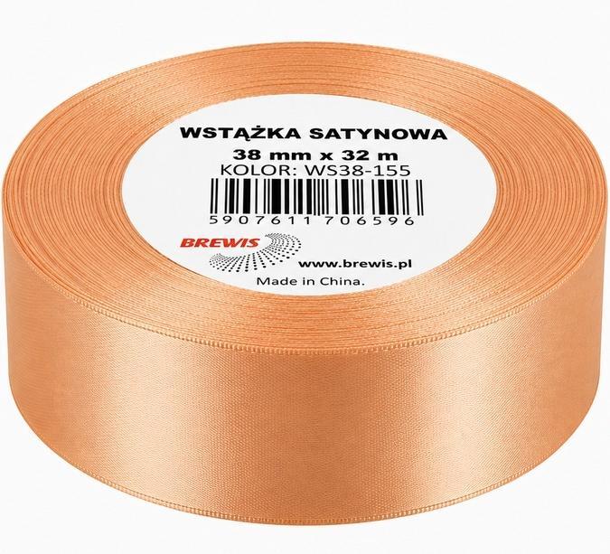 Wstążka satynowa 38mm/32m j.brzoskwi niowy