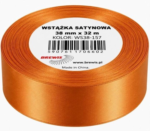 Wstążka satynowa 38mm/32m nagietkowy