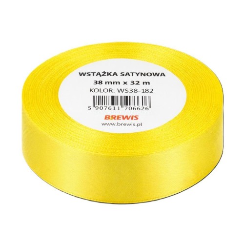 Wstążka satynowa 38mm/32m zielony limonkowy