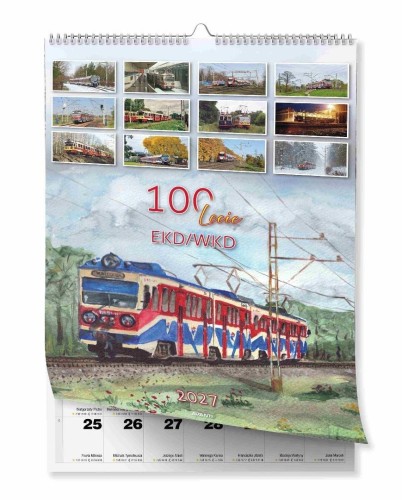 Kalendarz 2027 ścienny A3 100-lecie kolejki WKD