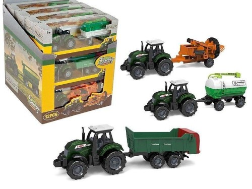 Traktor metalowy z maszyną rolniczą, ADAR