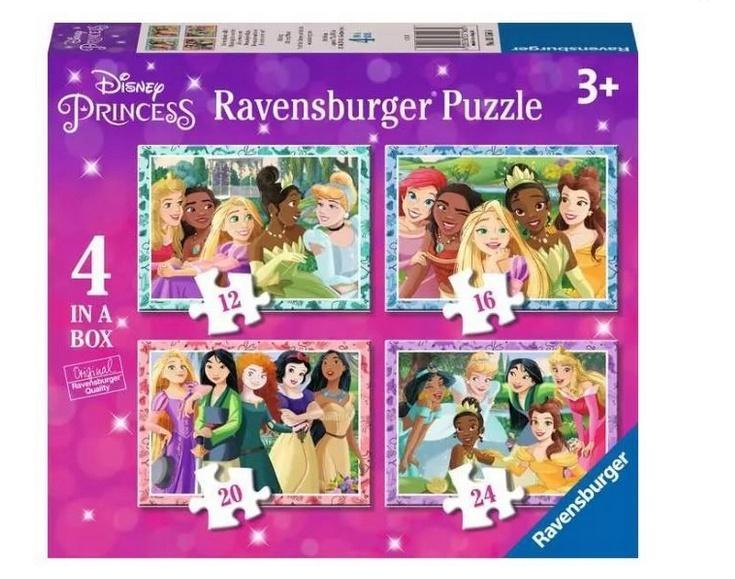 Puzzle 2D 4w1 Disney Księżniczki, Ravensburger