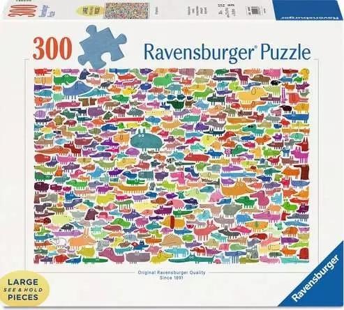 Puzzle 2D 300 Psy i Kot, Ravensburger