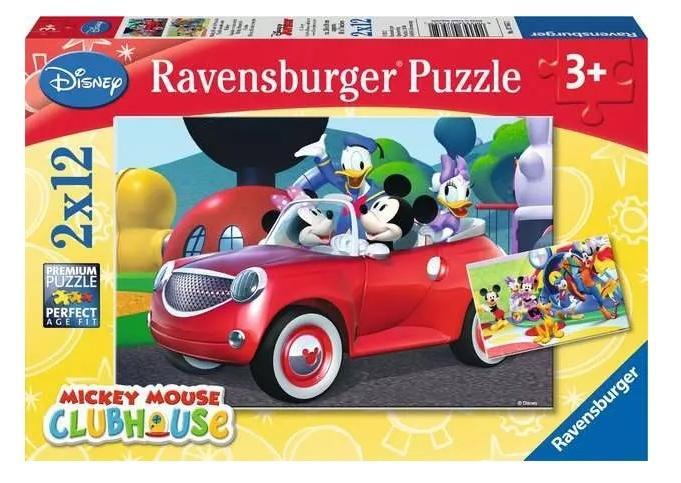 Puzzle 2D 2x12 Mickey i Przyjaciele, Ravensburger