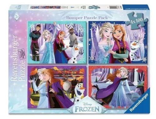 Puzzle 2D 4x100 Kraina Lodu, Ravensburger