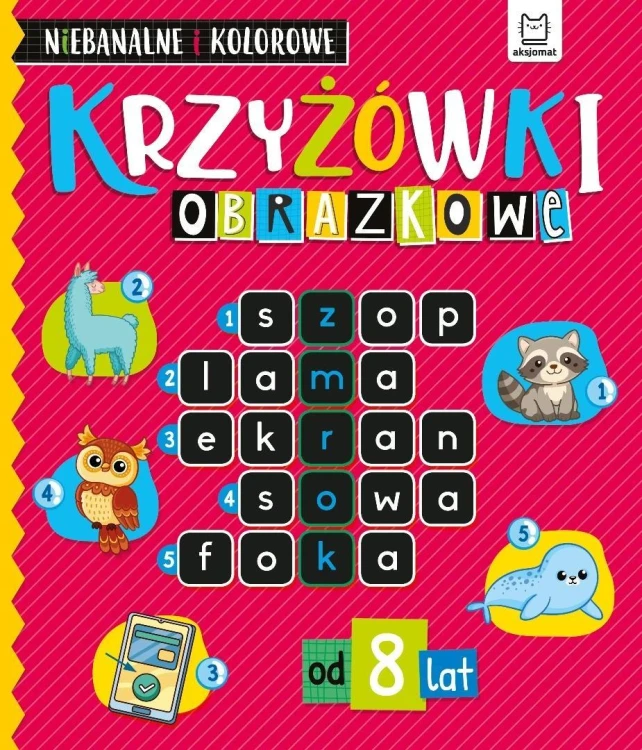 Krzyżówki obrazkowe Niebanalne i kolorowe Od 8 lat