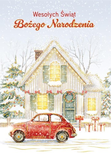 Karnet B6 Boże Narodzenie - Biały dom