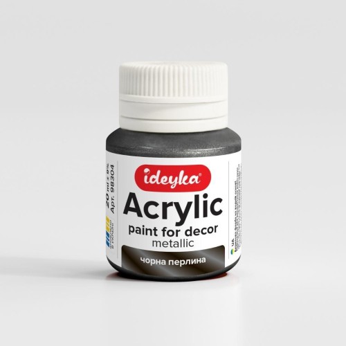 Farba akrylowa metaliczna Czarna perła 20ml