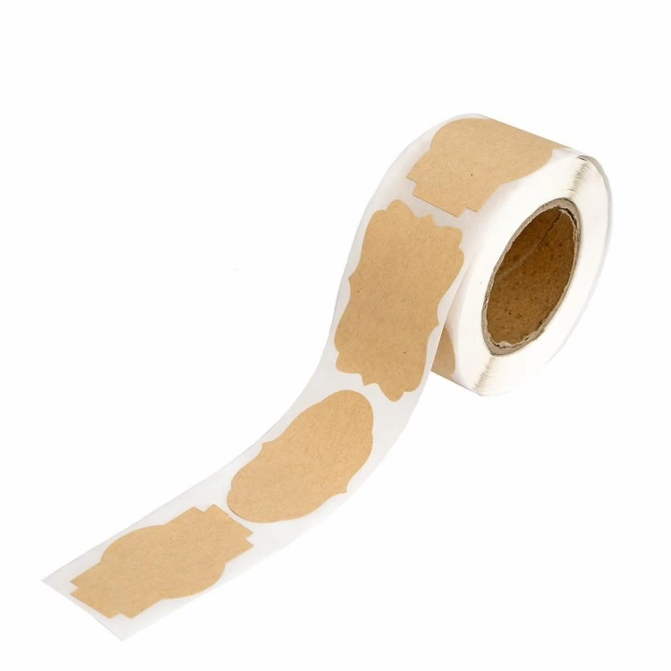 Naklejki na rolce etykiety vintage kraft 5x3cm 250