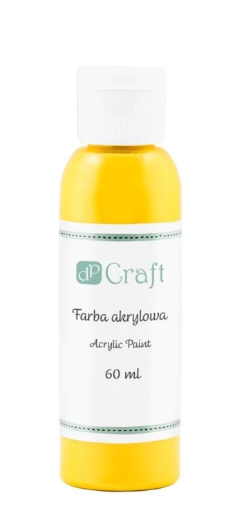Farba akrylowa ciemnożółta 60ml, Dalprint dpCraft