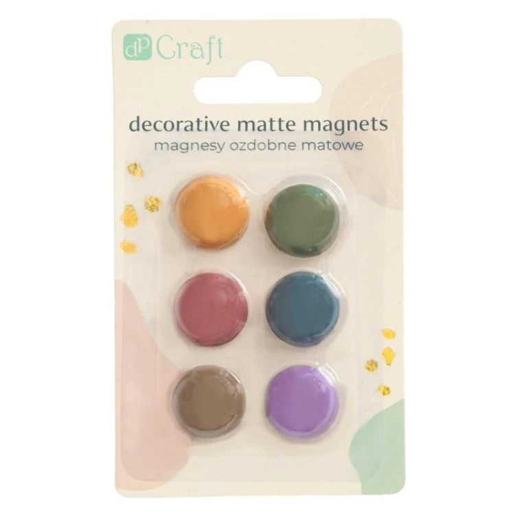 Magnesy ozdobne matowe 6szt, Dalprint dpCraft