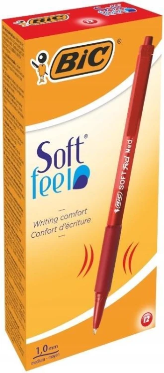 Długopis Soft Feel czerwony (12szt) BIC, BIC