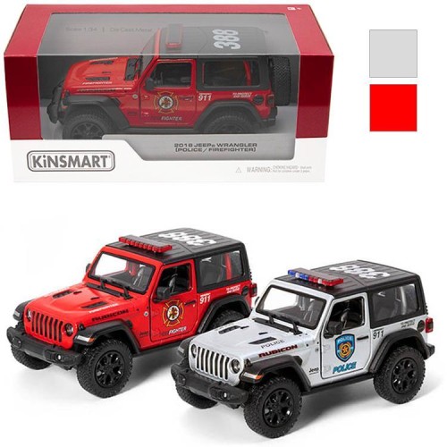 Jeep wrangler policja straż 1:34, Kinsmart