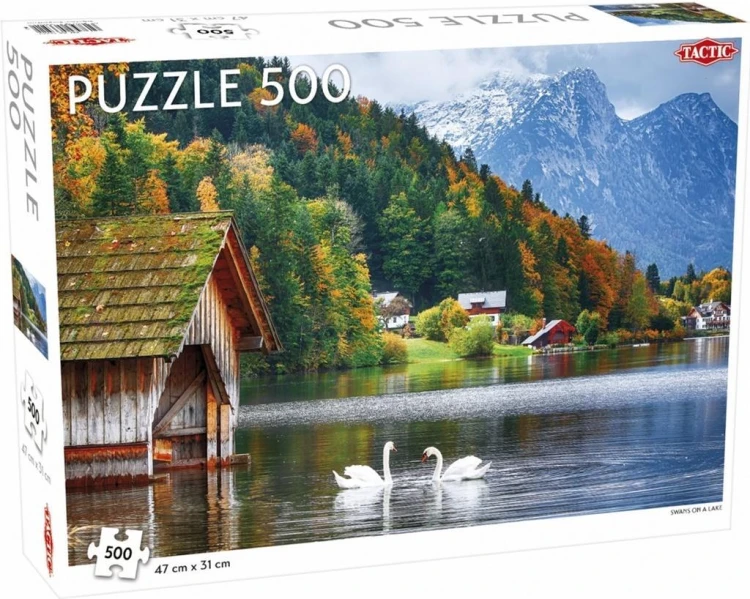 Puzzle 500 Landscape: Swans on a Lake, Tactic