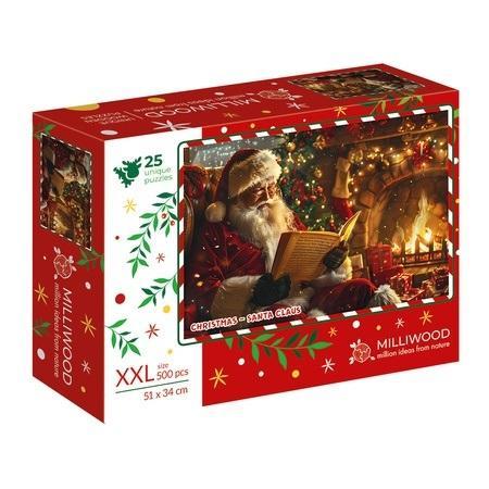 Puzzle drewniane 500 Christmas Święty Mikołaj