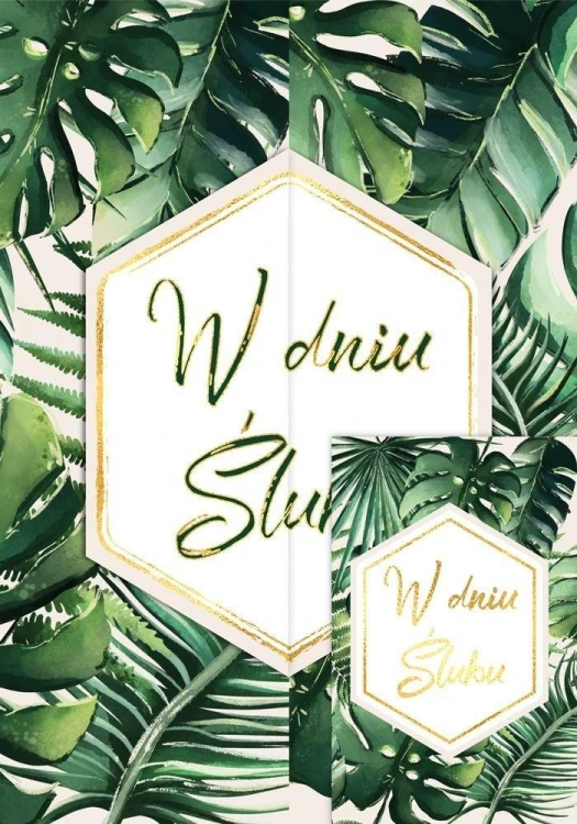Karnet A5 Ślub Monstera