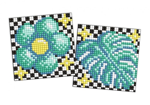Diamentowa mozaika Kids - Kwiat i liść 9x9cm