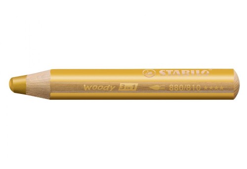 Kredka drewniana woody 3w1 złota STABILO, Stabilo