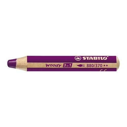 Kredka drewniana woody 3w1 lila STABILO, Stabilo