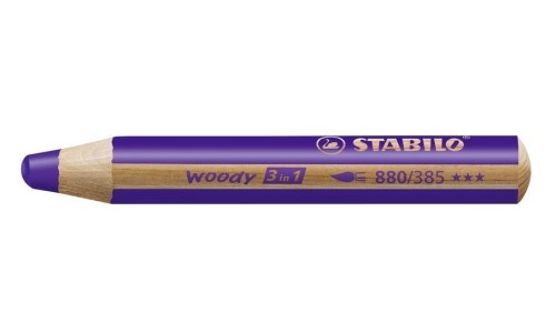 Kredka drewniana woody 3w1 fiolet STABILO, Stabilo