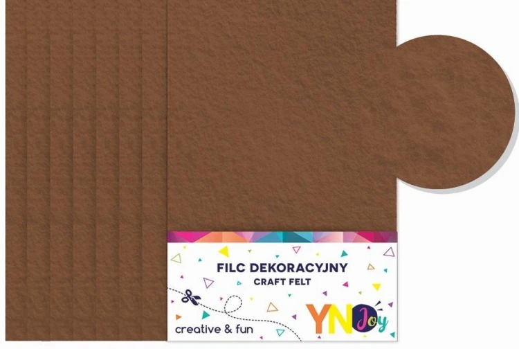 Filc dekoracyjny brązowy YNJ 8szt NOSTER, Noster