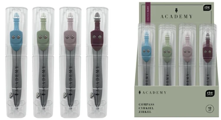 Cyrkiel w etui Basic Academy (12szt), INTERDRUK