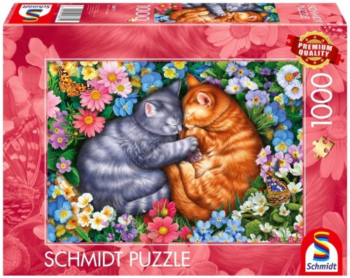 Puzzle PQ 1000 Aksamitne łapki, Schmidt
