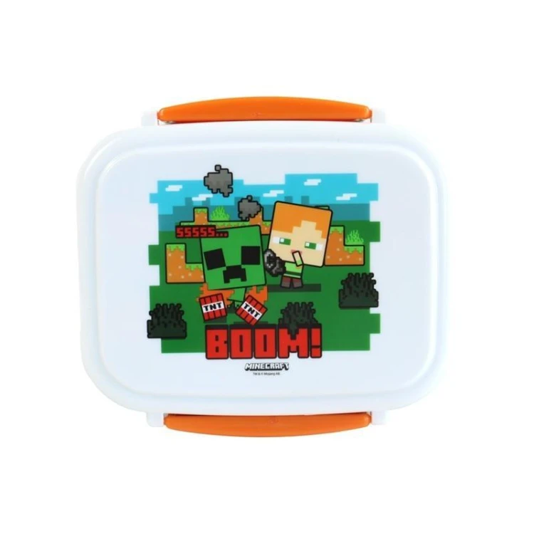 Pudełko na lunch ze sztućcami Minecraft Boom!