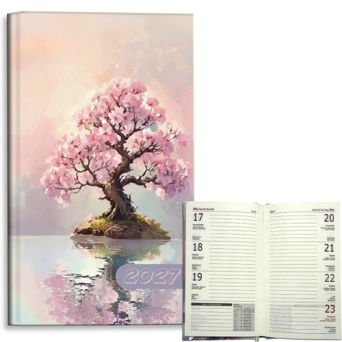 Kalendarz 2027 A6 tygodniowy Sakura Pastel
