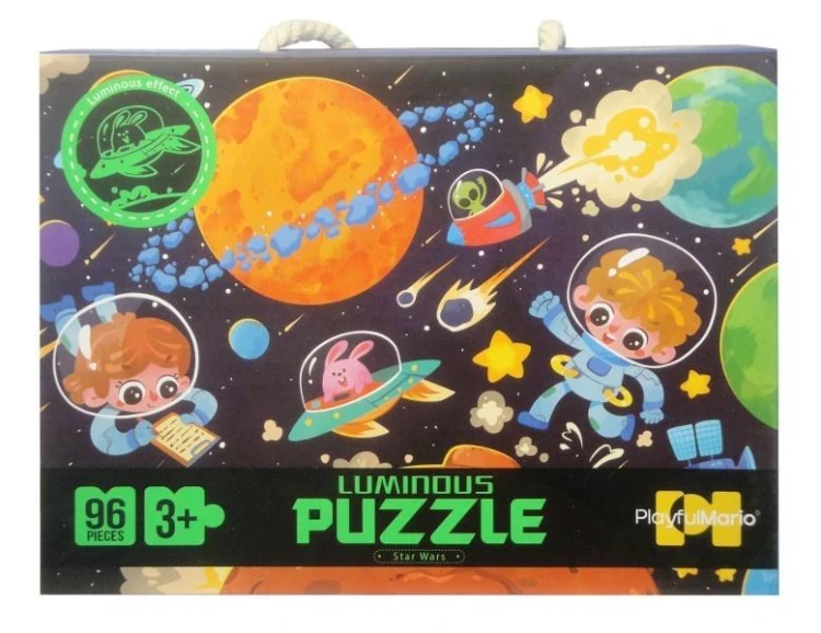 Puzzle 96 świecące w ciemności Kosmos, SWEDE