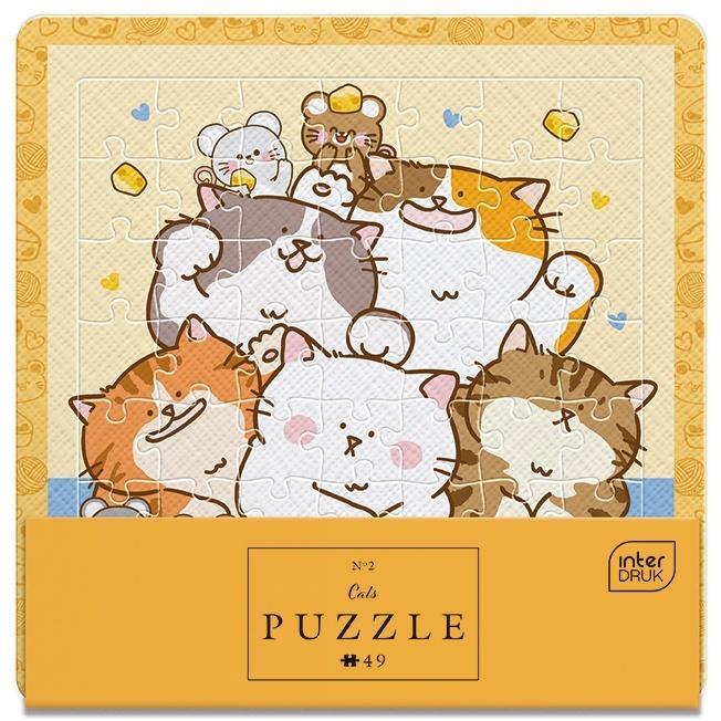 Puzzle w ramce 49 Cute Cats, INTERDRUK
