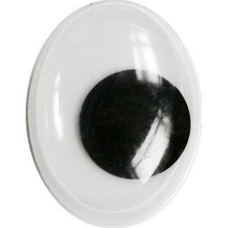 Oczy samoprzylepne czarne 5x7mm bez rzęs 50szt