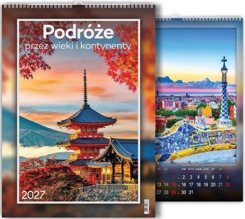 Kalendarz 2027 wieloplanszowy Podróże przez wieki