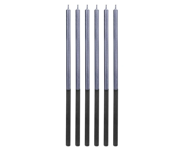 Świeczki urodzinowe Platinum niebieskie 14cm 6szt